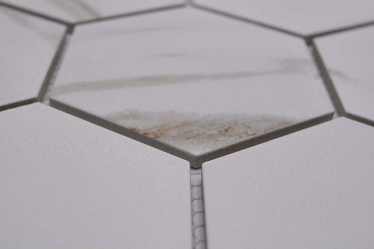 Sankt Moritz Keramik Hexagon Marmoroptik Mosaikfliese Schweiz