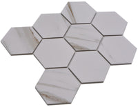 Sankt Moritz Keramik Hexagon Marmoroptik Mosaikfliese Schweiz Platten