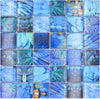 Saphir-Blaues Glas-Mosaik Blossom 48 x 48 mm