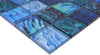Saphir-Blaues Glas-Mosaik Blossom 48 x 48 mm Mix