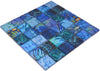 Saphir-Blaues Glas-Mosaik Blossom 48 x 48 mm Plättli