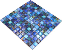 Saphir Blau Wildlife Glas Mosaikfliese Muster Mix