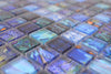 Saphir Blau Wildlife Glas Mosaikfliese Pfau