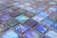 Saphir Blau Wildlife Glas Mosaikfliese Pfau