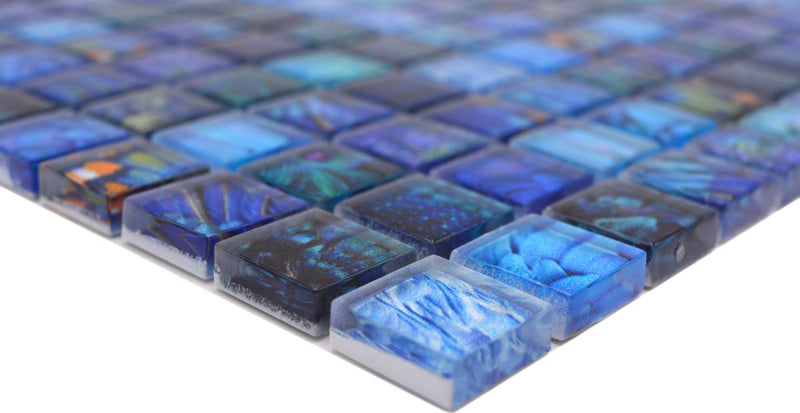 Saphir Blau Wildlife Glas Mosaikfliese Plättli