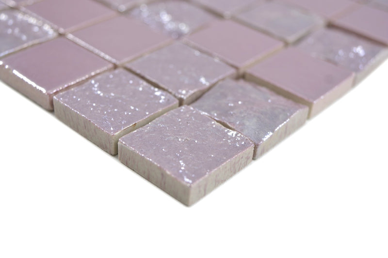 Pink Wand Keramik Mosaik Fliesen Rosa Glitzer