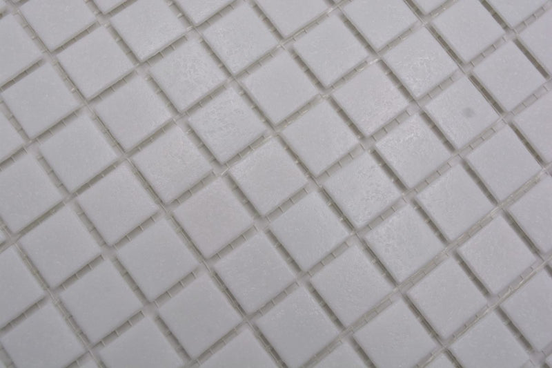 Schnee Weis Glas Mosaikfliese Quadrat