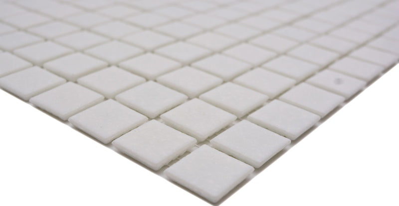 Schnee Weis Glas Mosaikfliese Quadrat Plättli