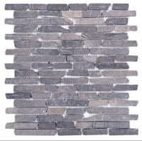 Schwarz Brick Marmor Mauerverbandoptik Mosaikfliese