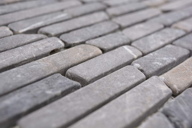 Schwarz Brick Marmor Mauerverbandoptik Mosaikfliese Bad und Küche