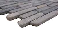 Schwarz Brick Marmor Mauerverbandoptik Mosaikfliese Schweiz Plättli