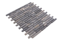 Schwarz Brick Marmor Mauerverbandoptik Mosaikfliese Wand und Boden Plättli