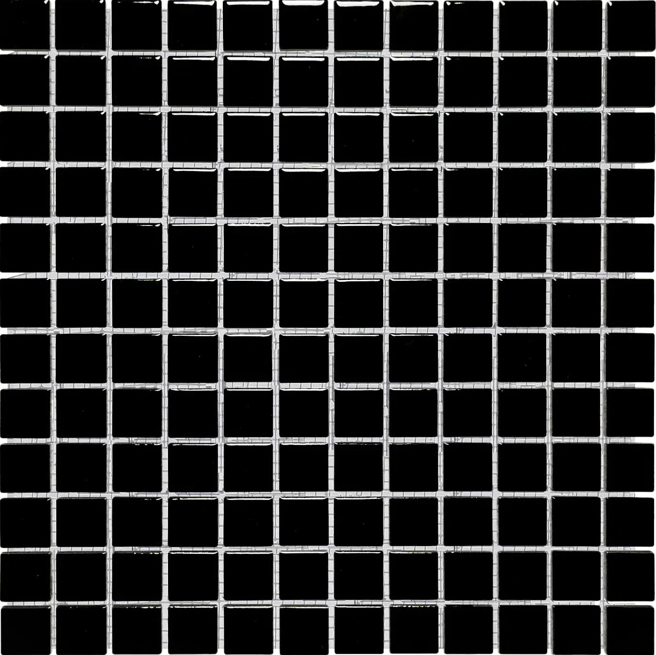 Schwarz Glanz Mini Quadrat Porzellan Mosaik Fliese