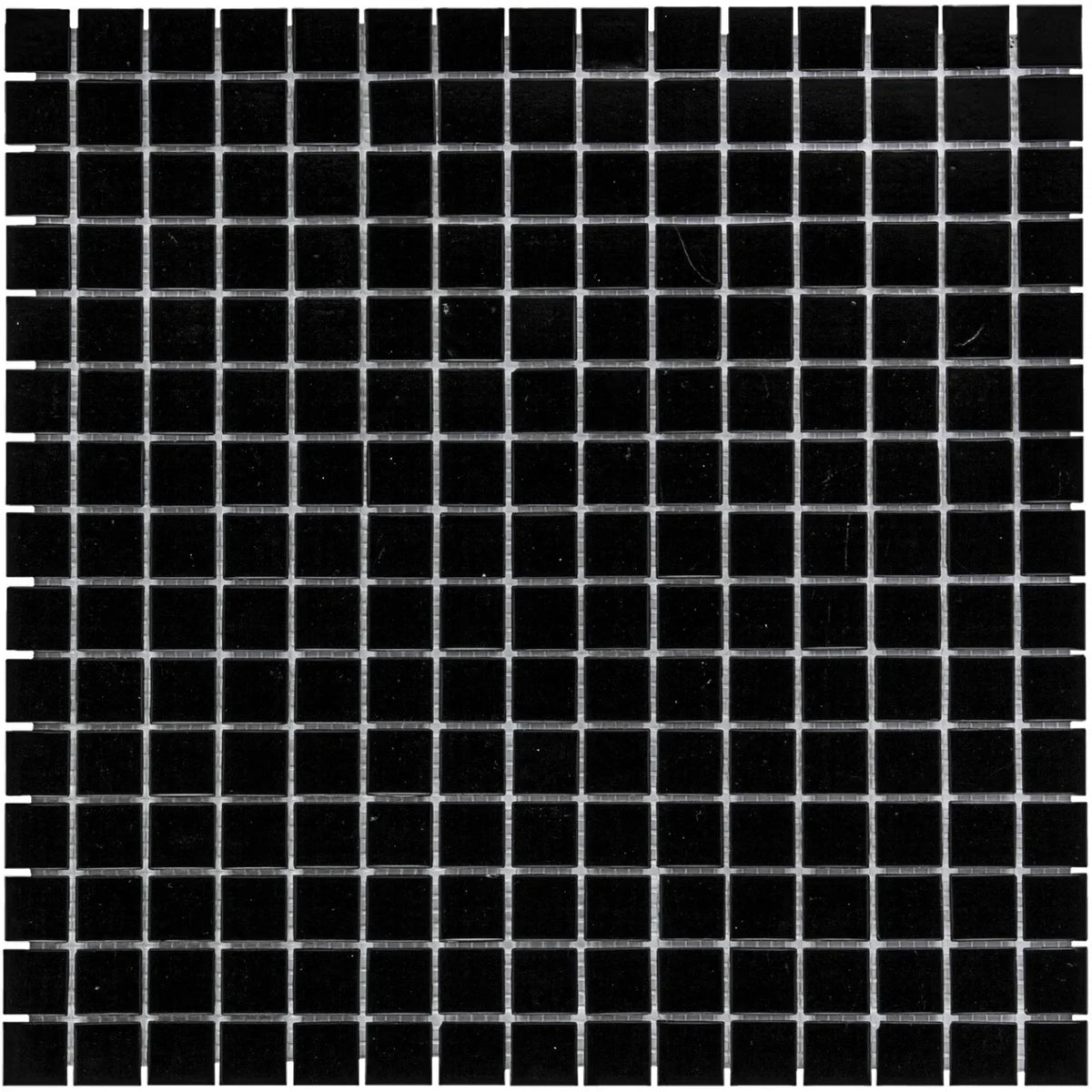 Schwarz Körnig Quadrat Glas Mosaik Fliese