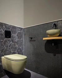 Schwarz Körnig Quadrat Glas Mosaik Fliese Wand und Boden Fliese