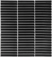 Schwarz KitKat Mini Glanz Porzellan Mosaikfliese