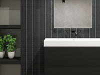 Schwarz KitKat Mini Glanz Porzellan Mosaikfliese Badezimmer Rückwandfliese