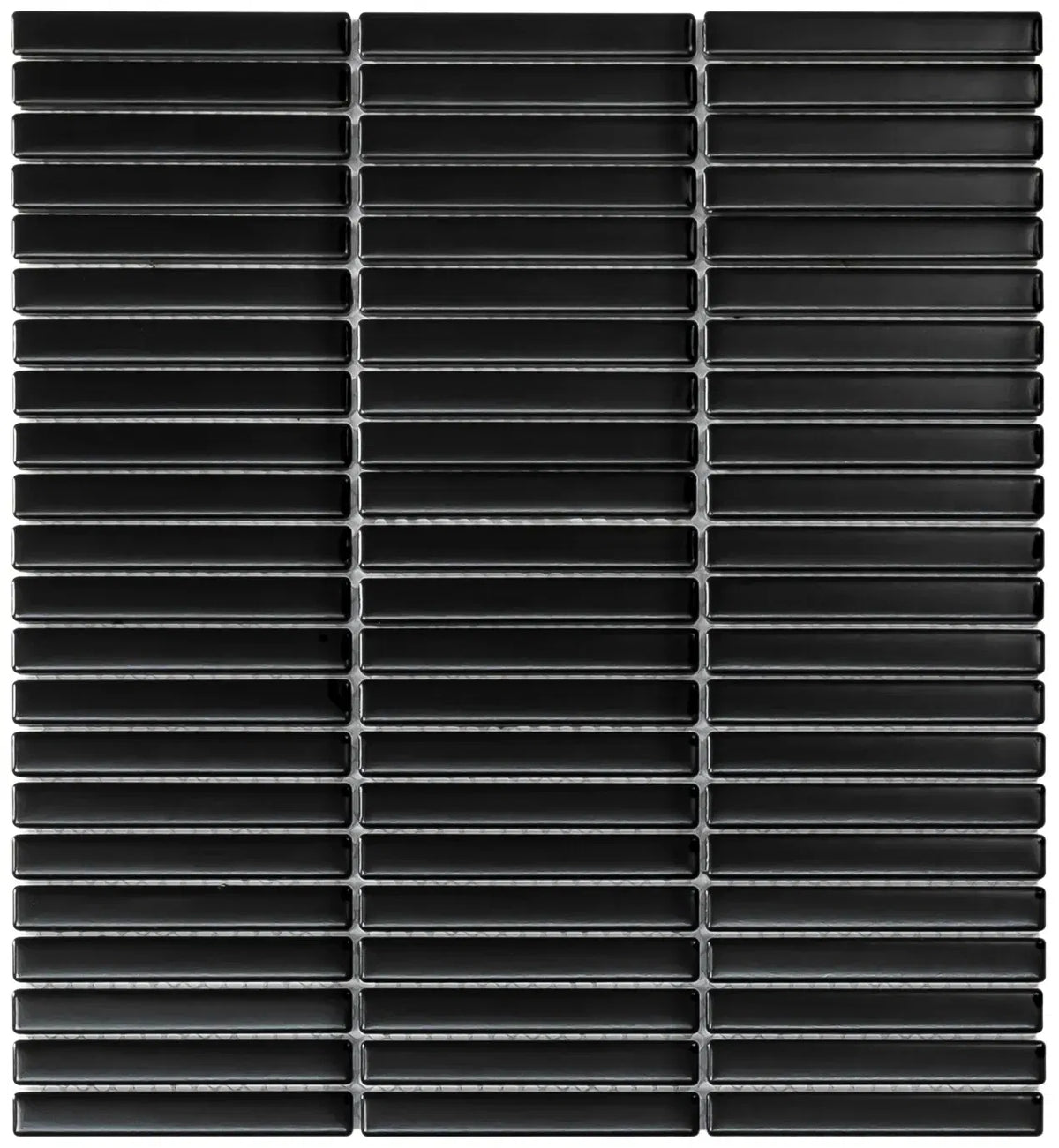 Schwarz KitKat Mini Matt Porzellan Mosaikfliese