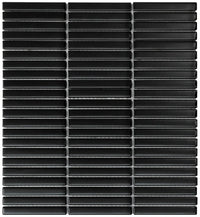 Schwarz KitKat Mini Matt Porzellan Mosaikfliese