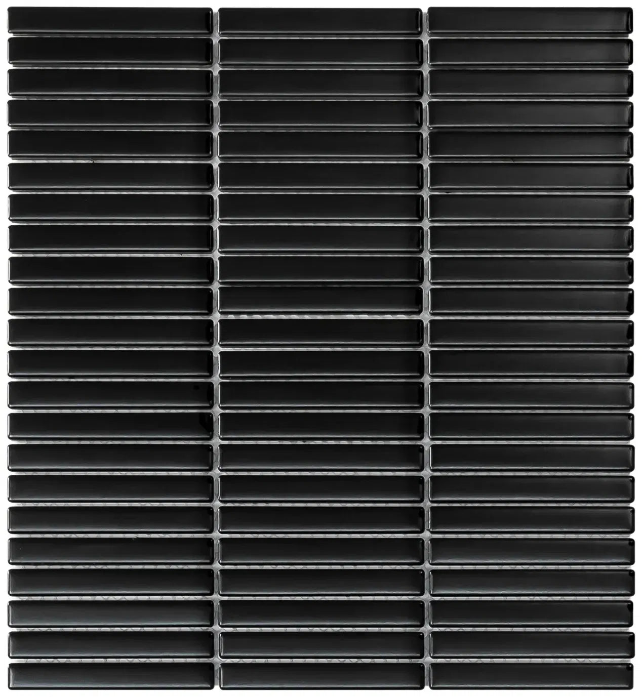 Schwarz KitKat Mini Matt Porzellan Mosaikfliese