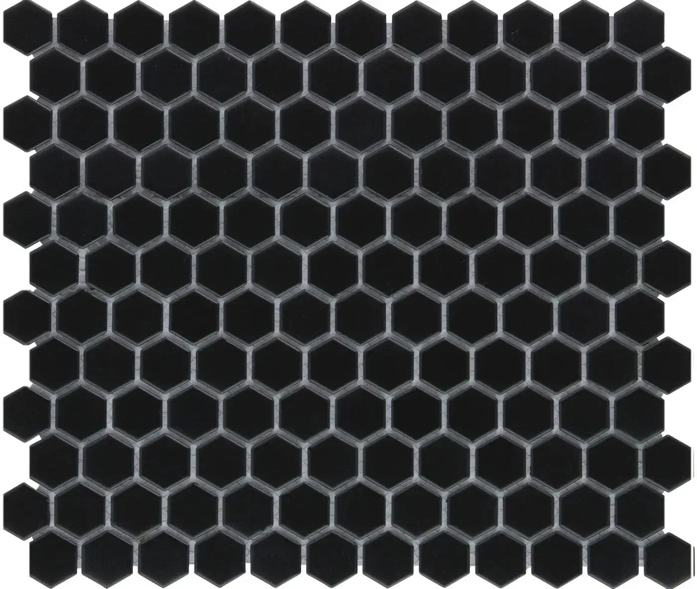 Schwarz Matt Mini Hexagon Porzellan Mosaik Fliese