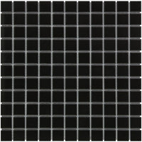 Schwarz Matt Mini Quadrat Porzellan Mosaik Fliese 23 x 23 mm