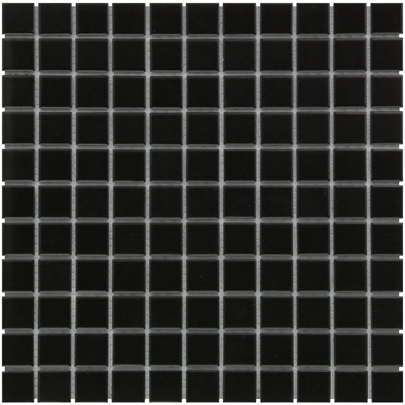 Schwarz Matt Mini Quadrat Porzellan Mosaik Fliese 23 x 23 mm