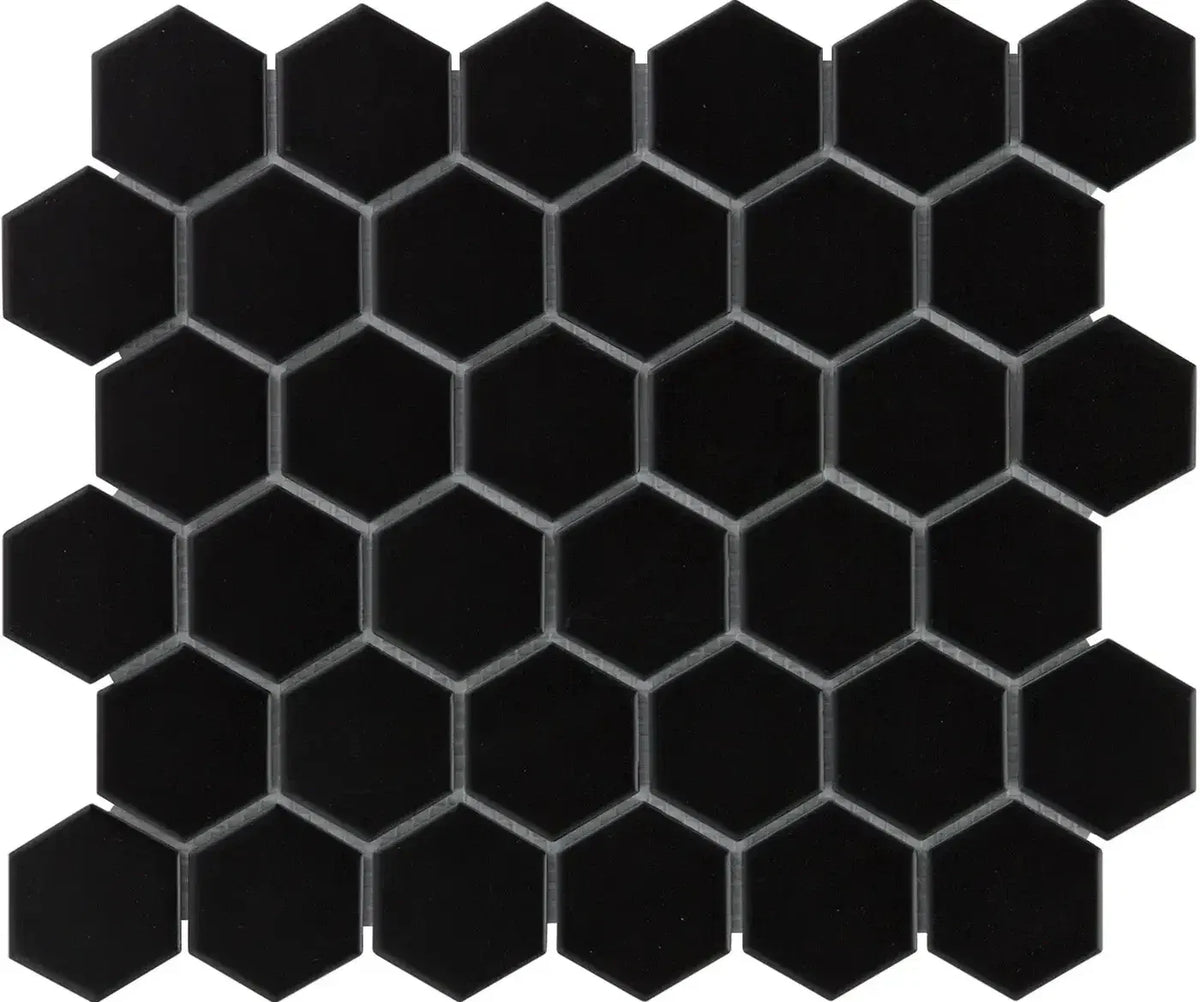 Schwarz Matt Porzellan Mosaik Fliese