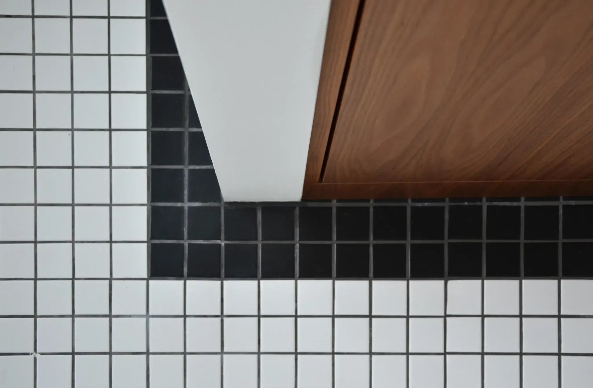 Schwarz Matt Quadrat Porzellan Mosaik Fliese Innendesign