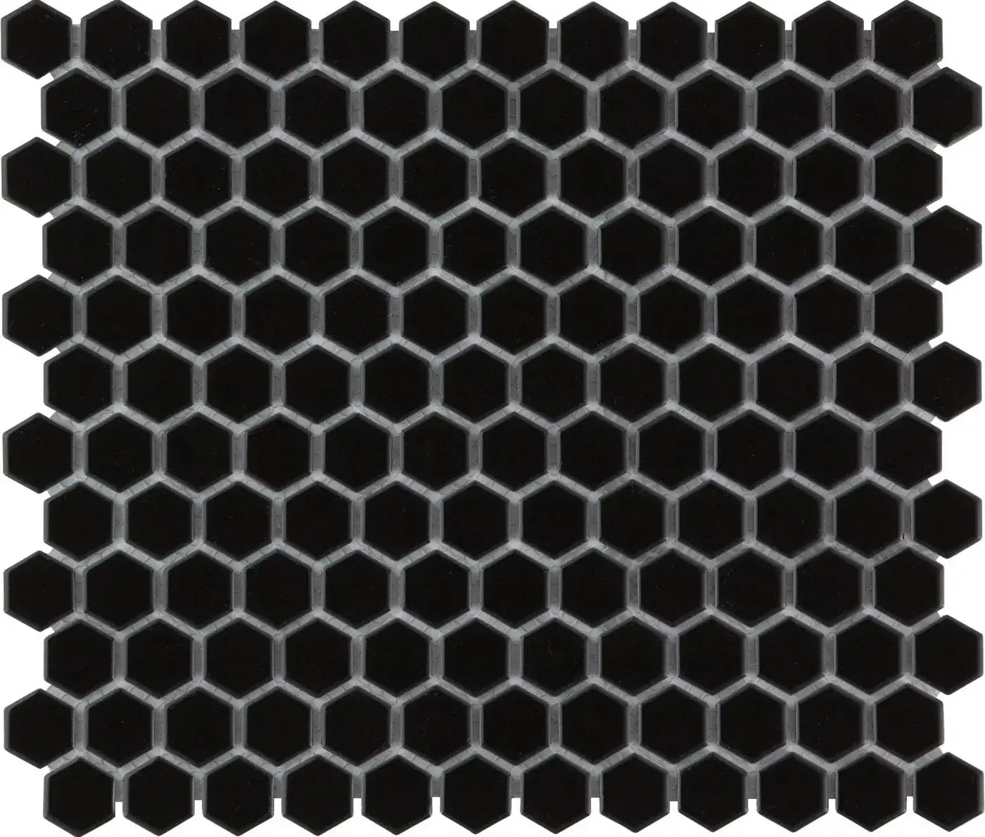 Schwarz Mini Hexagon Glanz Porzellan Mosaik Fliese