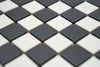 Schwarz Weis Schachbrett Anti-Rutsch R10 Mosaik Fliese