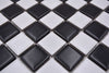 Schwarz Weis Schachbrett Mosaik Fliese