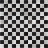 Schwarz Weiss Marmor Stein Jazz Mosaik Fliese