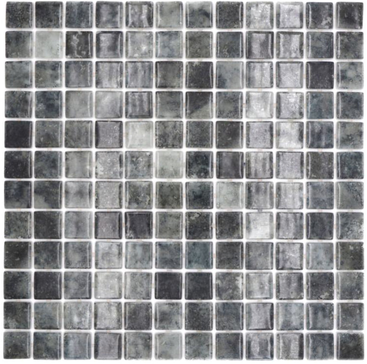 Schwarze Alge Glanz Glass Mosaikfliese