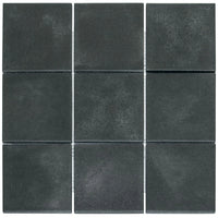 Schwarze Anthrazit Matt Quadrat Porzellan Mosaikfliese R10
