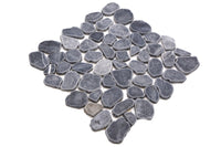 Schwarz Fluss Kieselstein Mosaikfliese - Badezimmer, Küche, Terrassen Fliesen