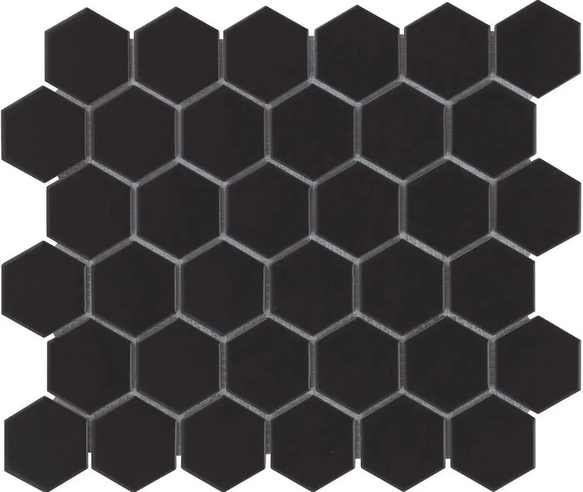 Schwarze Glanz Porzellan Hexagon Mosaikfliese
