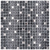 Schwarze Glas Kristall Mosaikfliese
