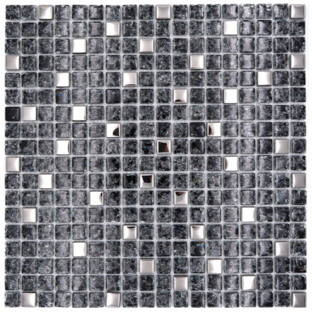 Schwarze Glas Kristall Mosaikfliese