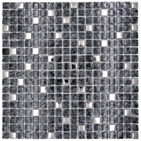 Schwarze Glas Kristall Mosaikfliese