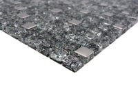 Schwarze Glas Mosaikfliese