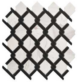 Schwarze_Greten_Marmor_Weiss_Mosaik_Fliese_Platte