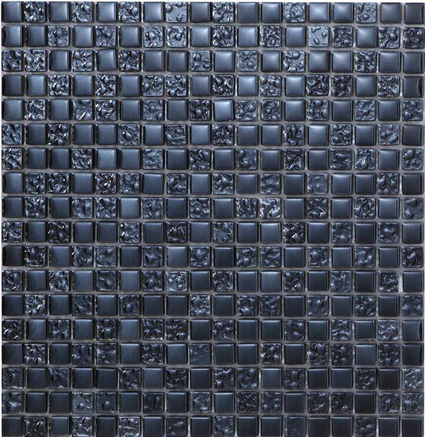 Schwarze Kobra Mix Glass Mosaik Fliese