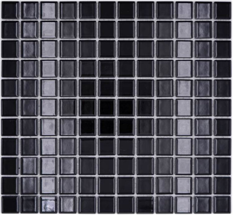 Schwarze Moskau Glänzende Quadrat Mosaik Fliese