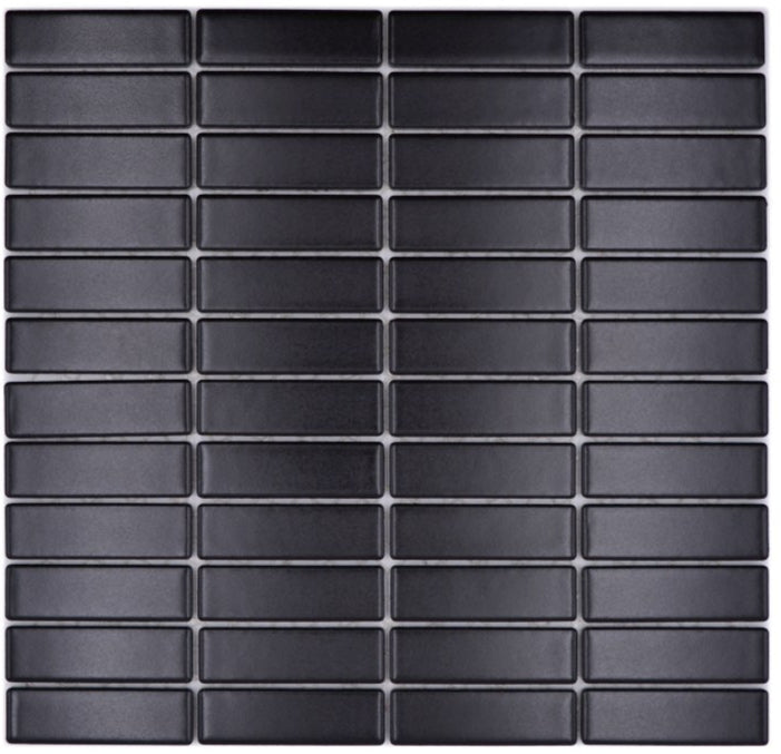 Schwarze Stick Rechteck Matt Mosaik Fliese