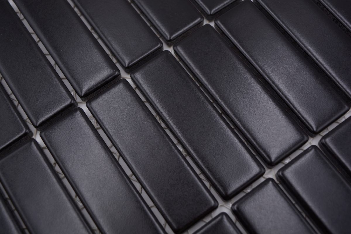Schwarze Stick Rechteck Matt Mosaik Fliese