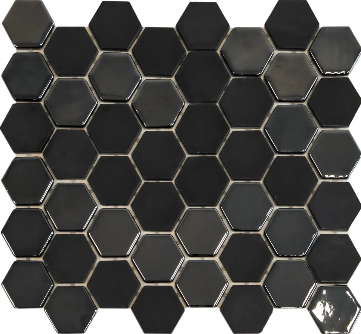 Schwarze Witwe Hexagon Glas Mosaikfliese