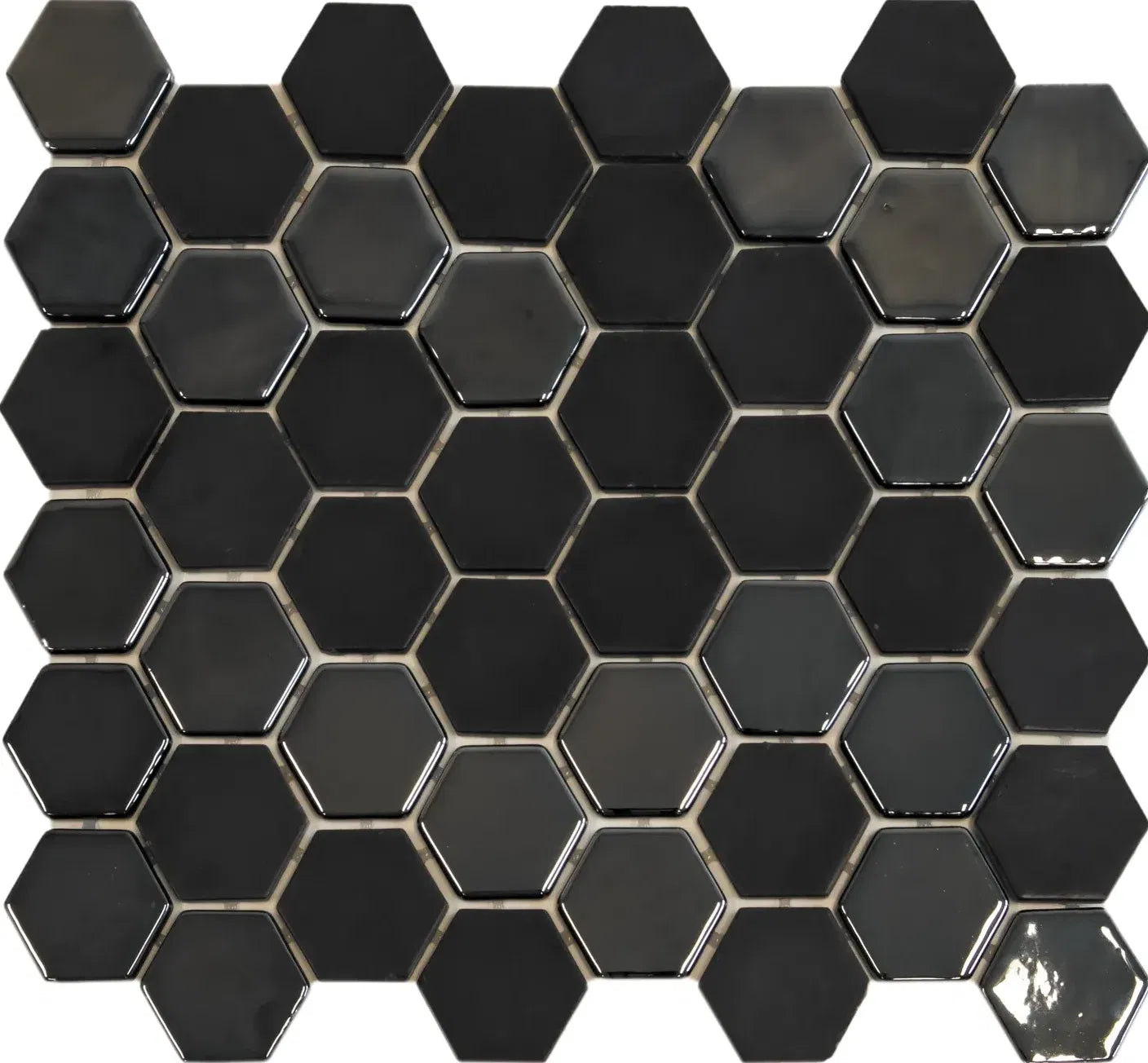 Schwarze Witwe Hexagon Glas Mosaikfliese