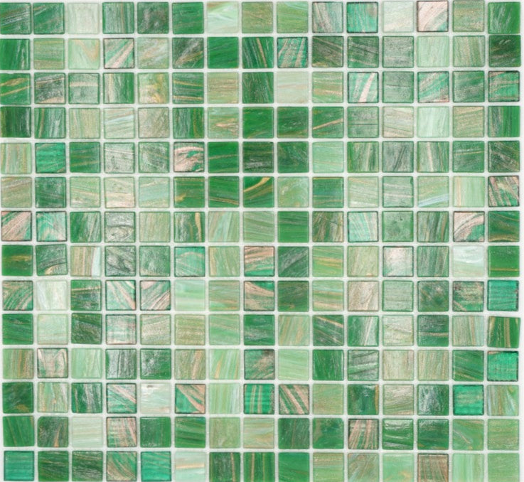 Sea Moos Glas Mosaikfliese Grün