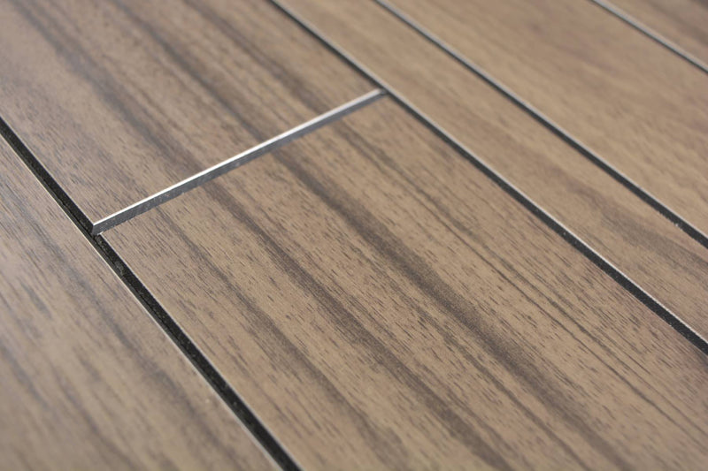 Selbstklebende Holz Optik Mosaikfliese Metall Braun Aluminium